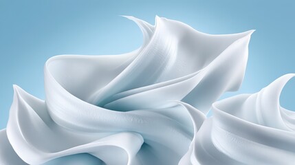 Abstract swirls of toothpaste forming artistic shapes, creative advertising concept