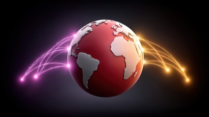 Intricate network of yellow lines on red earth, a captivating abstract design for diverse creative projects