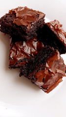 Single Chocolate Brownie Piece Without Toppings