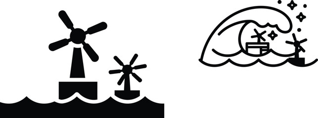 Offshore Wind Turbines Facing Tsunami Threat A Visual Representation