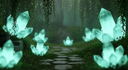 Crystal Path in Emerald Forest