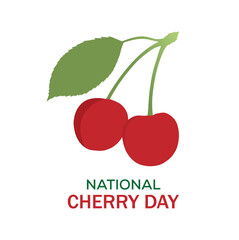 vector illustration of national cherry day