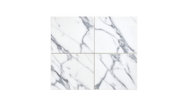 Marble tile pattern design isolated on transparent background