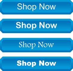 Shop now. Modern collection for web site. Online shopping. Click here, apply, buttons hand pointer clicking. Web design elements. Vector illustration