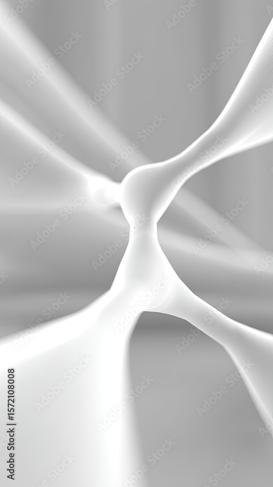 Poster abstract white mesh network structure with gray background