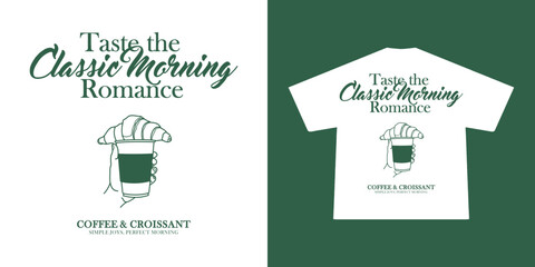 vintage illustration of coffee for breakfast Graphic Design for T shirt Street Wear and Urban Style