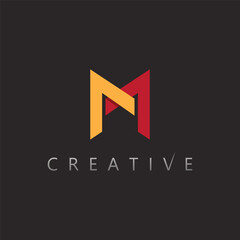 Symmetrical M Monogram Vector Logo for High-End Branding and Marketing