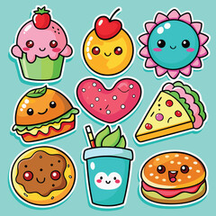 Cute Food Stickers