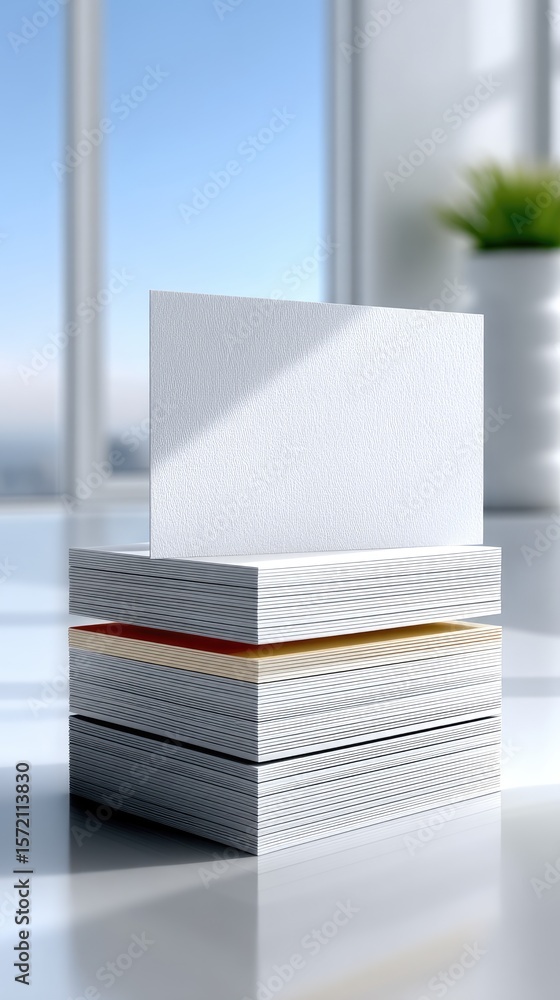 Poster Clean Design Mockup of Multiple Stacked Empty White Boxes