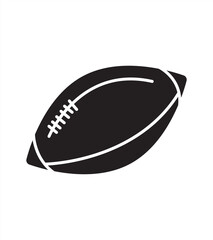 American football ball - isolated vector icon, white background, illustrator