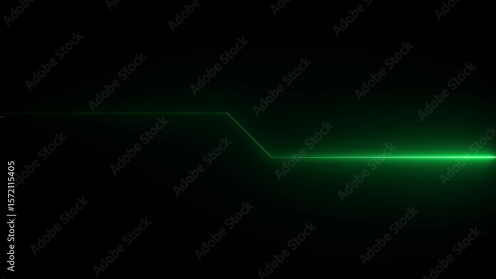 Poster animated glowing red color wave neon lines on isolated black background. abstract glowing rainbow co