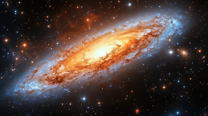 Fototapeta premium Cosmic spiral galaxy, vibrant hues