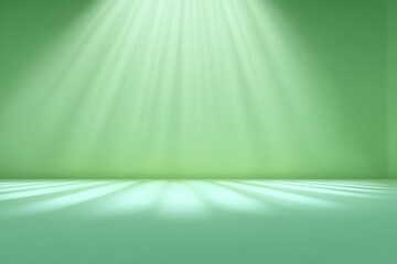 Light green studio backdrop with spotlight