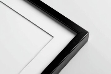 Close-up of black picture frame corner (2)