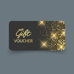 Elegant Gift Voucher with Gold Glitter Accents