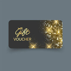 Elegant Gift Voucher with Gold Glitter Accents