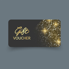 Elegant Gift Voucher with Gold Glitter Accents