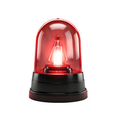 Glowing Red Emergency Beacon Light: Dramatic, Isolated, 3D Render