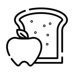 Fruit and bread icon