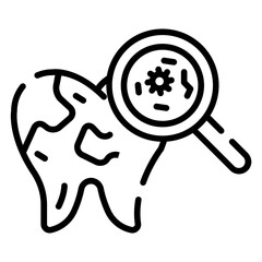 Tooth bacteria icon