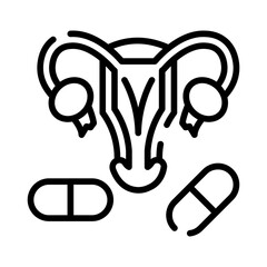Uterus medicine icon
