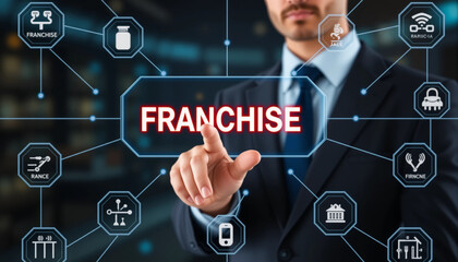 Franchise network business marketing plan for branch growth and expansion. Successful business franchising model and marketing strategies. 