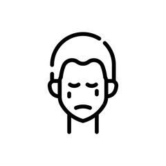 Sad face icon