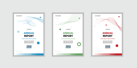 Professional annual report business template modern cover design