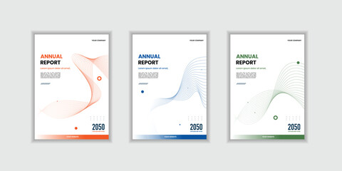 Professional annual report business template modern cover design