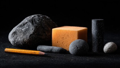 Still life of textured objects