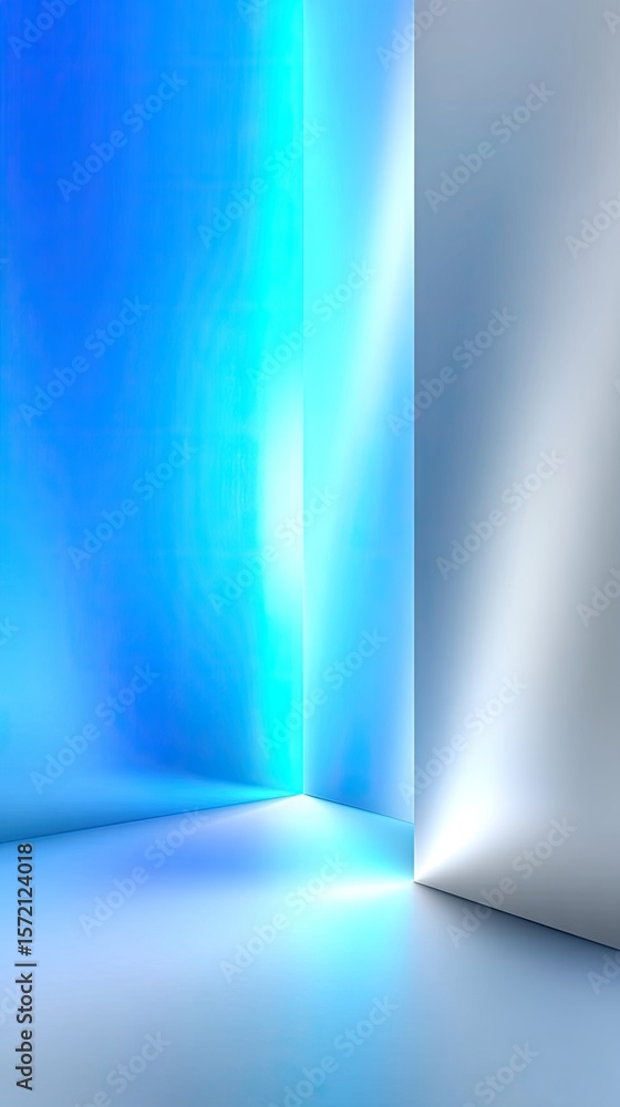 Poster abstract diagonal gradient background soft cyan to pale blue