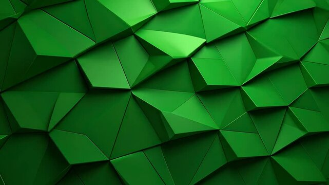 Abstract Green Geometric Triangular Pattern Background