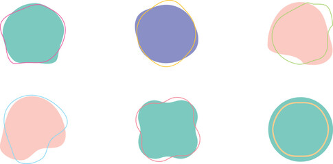 blob shapes vector, abstract blob fluid shapes, highlights for social media stories