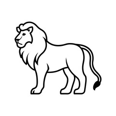Majestic lion silhouette vector illustration isolated on a white background