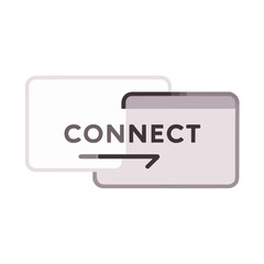 Connecting Icon Network, Communication, and Collaboration Symbol
