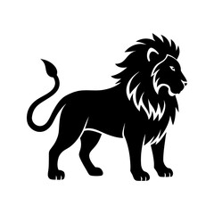 Majestic lion silhouette vector art for design projects