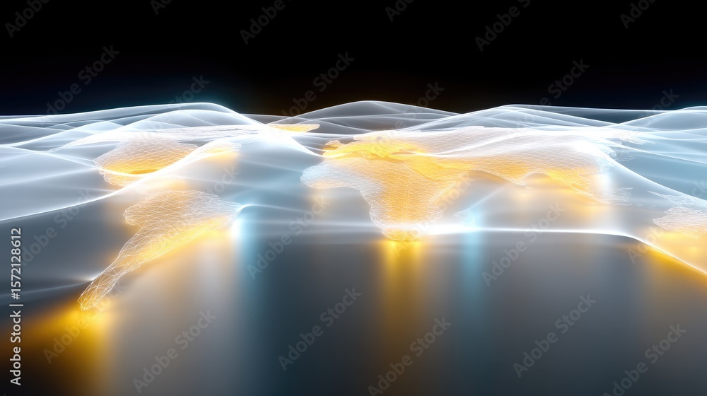 Poster abstract global network architecture visualization