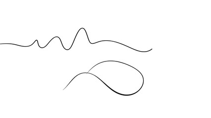 Obraz premium Abstract Line Art Composition of Organic Forms