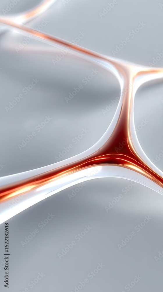 Poster abstract network of glowing lines and connections