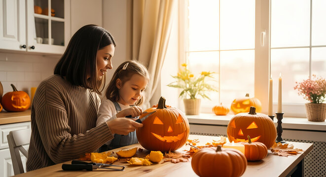 Creating Spooky Halloween Jack-o'-lanterns A Family Tradition