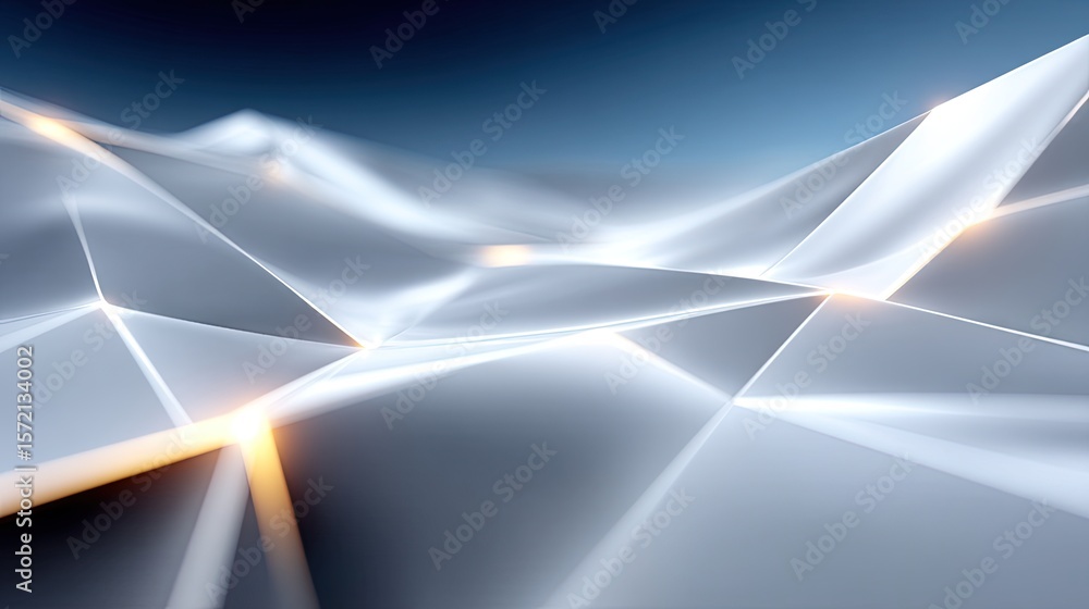Aufkleber abstract polygonal network background with glowing nodes