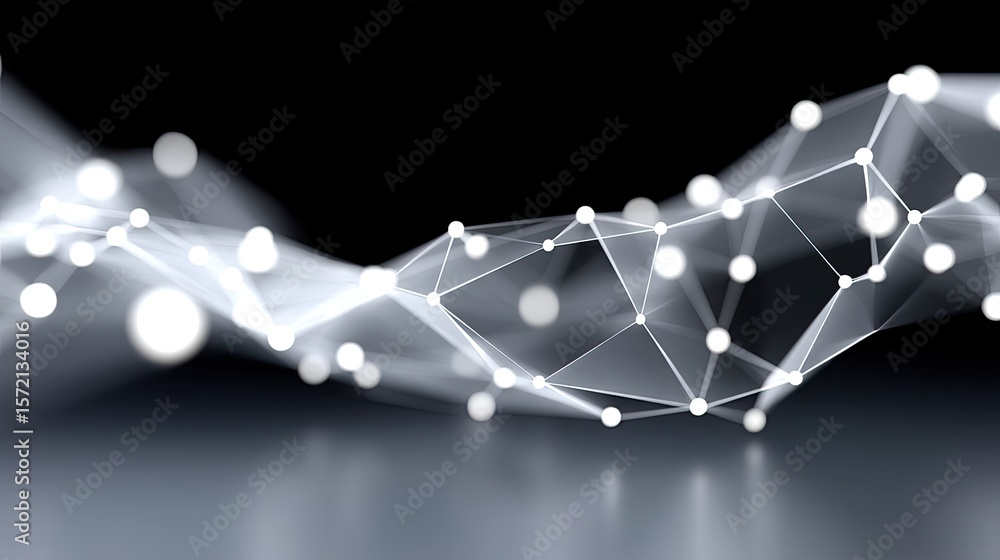 Poster abstract polygonal network connection design