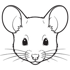 Cute Mouse Face illustration