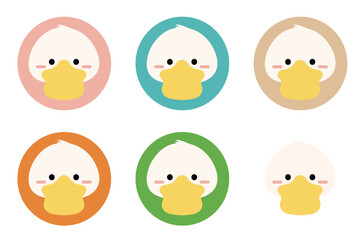 可愛いアヒルのアイコンセット/Cute Duck Icon Set