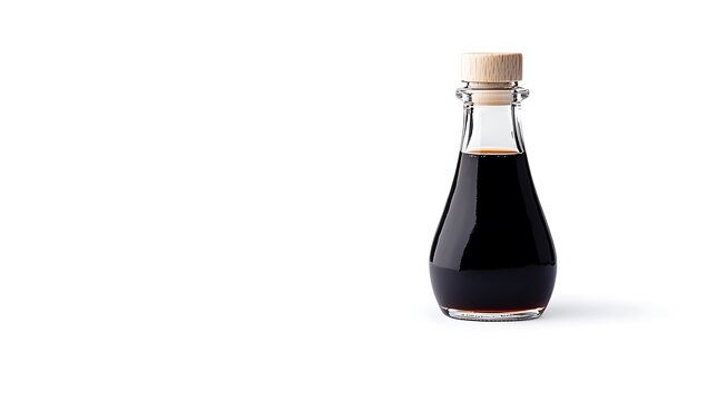 Glass Bottle of Dark Liquid with Wooden Cap