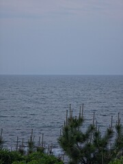 Peaceful natural landscape, sky and sea and clouds calm and beautiful seascape background, Yeongdeok sea, South Korea - 평화로운 자연 풍경, 수평선, 하늘과 바다와 구름 고요하고 아름다운 바다 풍경 배경, 영덕바다, 한국