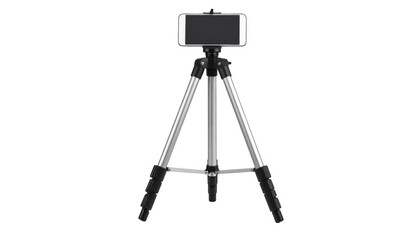 Mobile phone tripod studio shot isolated on transparent background