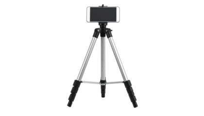 Mobile phone tripod studio shot isolated on transparent background