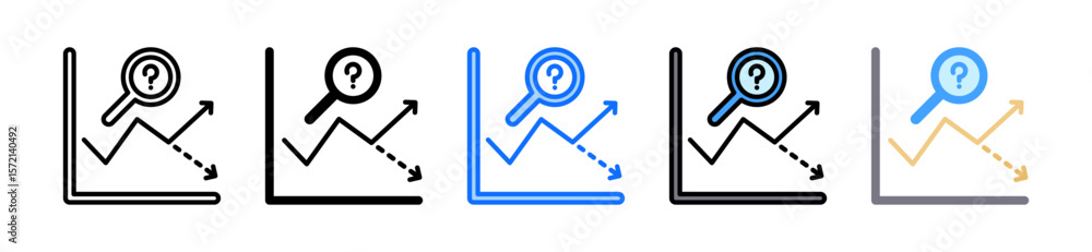 Poster prediction icon set multiple style collection