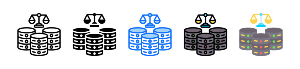 Data Ethics Icon Set Multiple Style Collection
